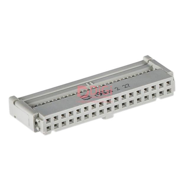 9185346813 This Harting 09185346813 is a 34-position rectangular receptacle connector with IDC termination and gold contacts. It features a free-hanging mounting type.