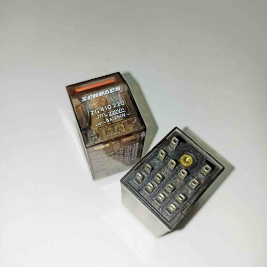 ZG410220 The Schrack ZG410220 is a general-purpose relay featuring a 220V coil and a 5A contact rating. It has a 4C contact configuration and 14 pins.