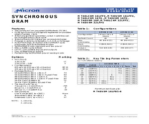 MT48V4M32LFF5-8IT:G The Micron Technology MT48V4M32LFF5-8IT:G is a Synchronous DRAM with a memory density of 1.34E8 degrees and a 2.5V supply voltage. It operates within an industrial temperature range.