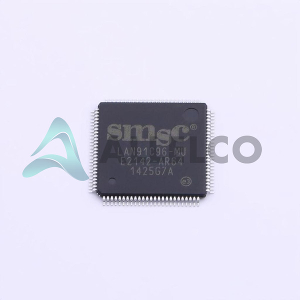 LAN91C96-MU The Microchip Technology LAN91C96-MU is a Non-PCI Single-Chip Full Duplex Ethernet Controller. It operates at 3.3V and supports 10 Base-T PHY standards.