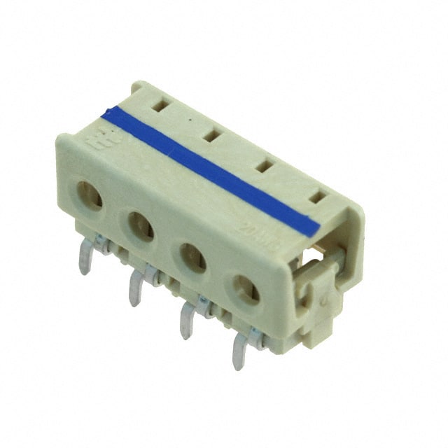 1-2106489-4 CONN WIRE IDC 4POS 20AWG PCB RA