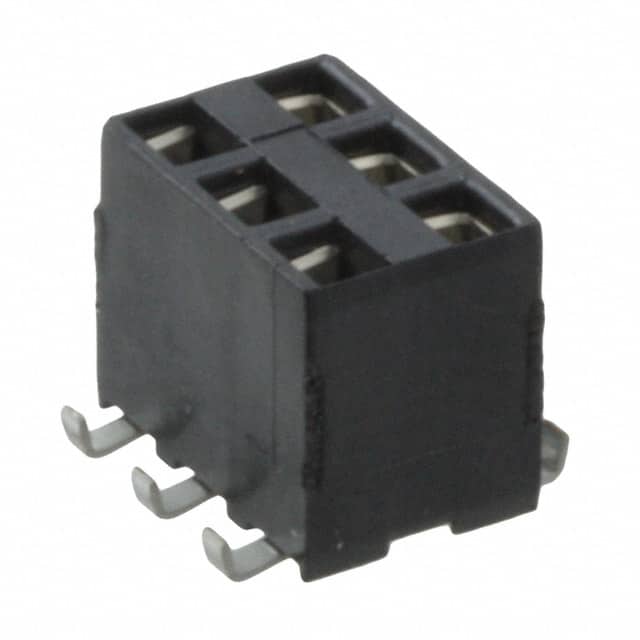 969973-3 CONN RCPT 6POS 0.1 GOLD SMD