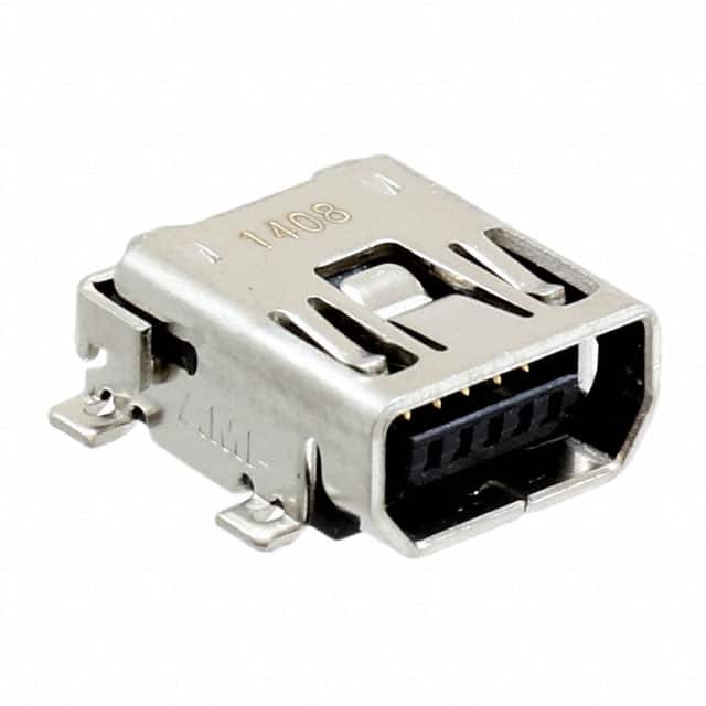 1734328-1 CONN RCPT USB2.0 MINI AB SMD R/A