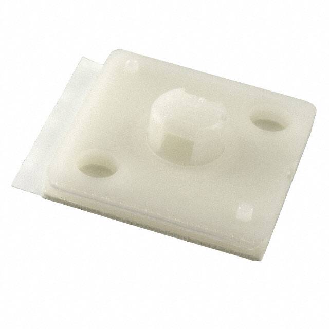 607847-1 CABLE TIE HLD SGL SWIVEL ADH WHT
