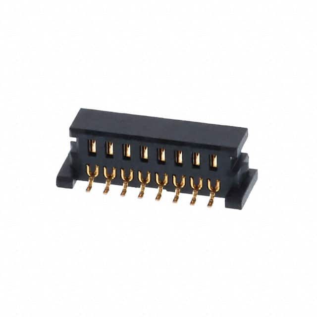 1674000-2 CONN HDR 8POS 0.039 GOLD SMD R/A
