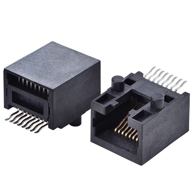 A-2004-2-4-LP/SMT CONN MOD JACK 8P8C R/A UNSHLD