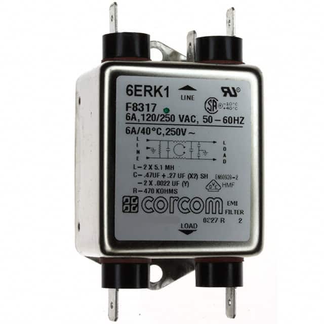 1-1609036-8 LINE FILTER 250VAC 6A CHASS MNT