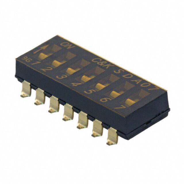 SDA07H0SBR SWITCH SLIDE DIP SPST 25MA 24V