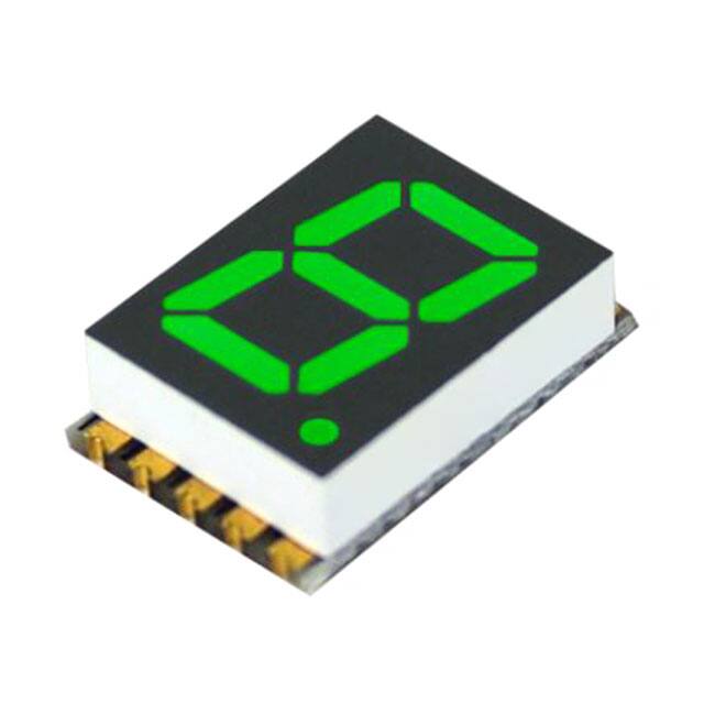 DSM7TA39105T DISPLAY 7SEG 0.39" SGL GRN 10SMD