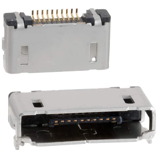 MQ212B-10P CONN RCPT 10P 0.02 GOLD SMD R/A