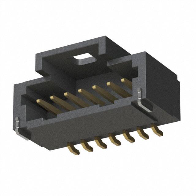 T1M-07-F-SH-L-K CONN HEADER SMD R/A 7POS 1MM
