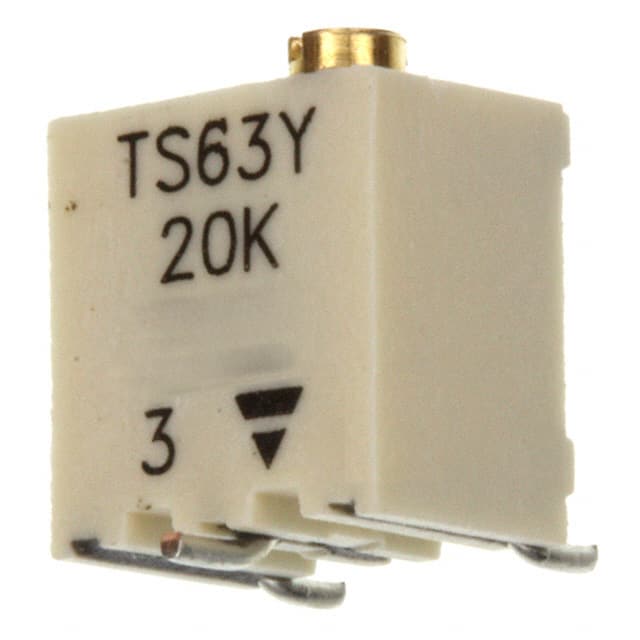 TS63Y203KR10 TRIMMER 20K OHM 0.25W GW TOP ADJ