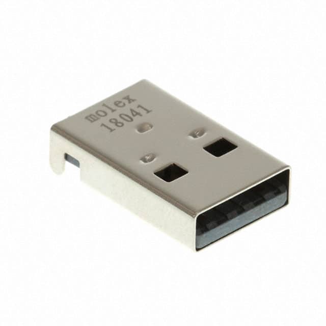 0480372100 CONN PLUG USB2.0 TYPEA 4P SMD RA
