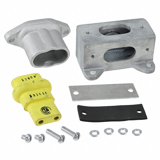 1300190006 DB 2P CAST RECEPTACLE YELLOW