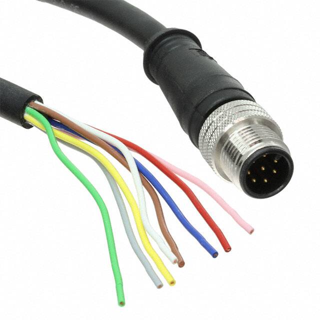 1200650968 CBL CIRC 8POS MALE-WIRE 16.40'
