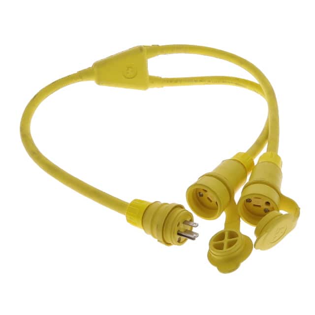 1301540048 CORD NEMA 5-15P TO 5-15R 3' YLW