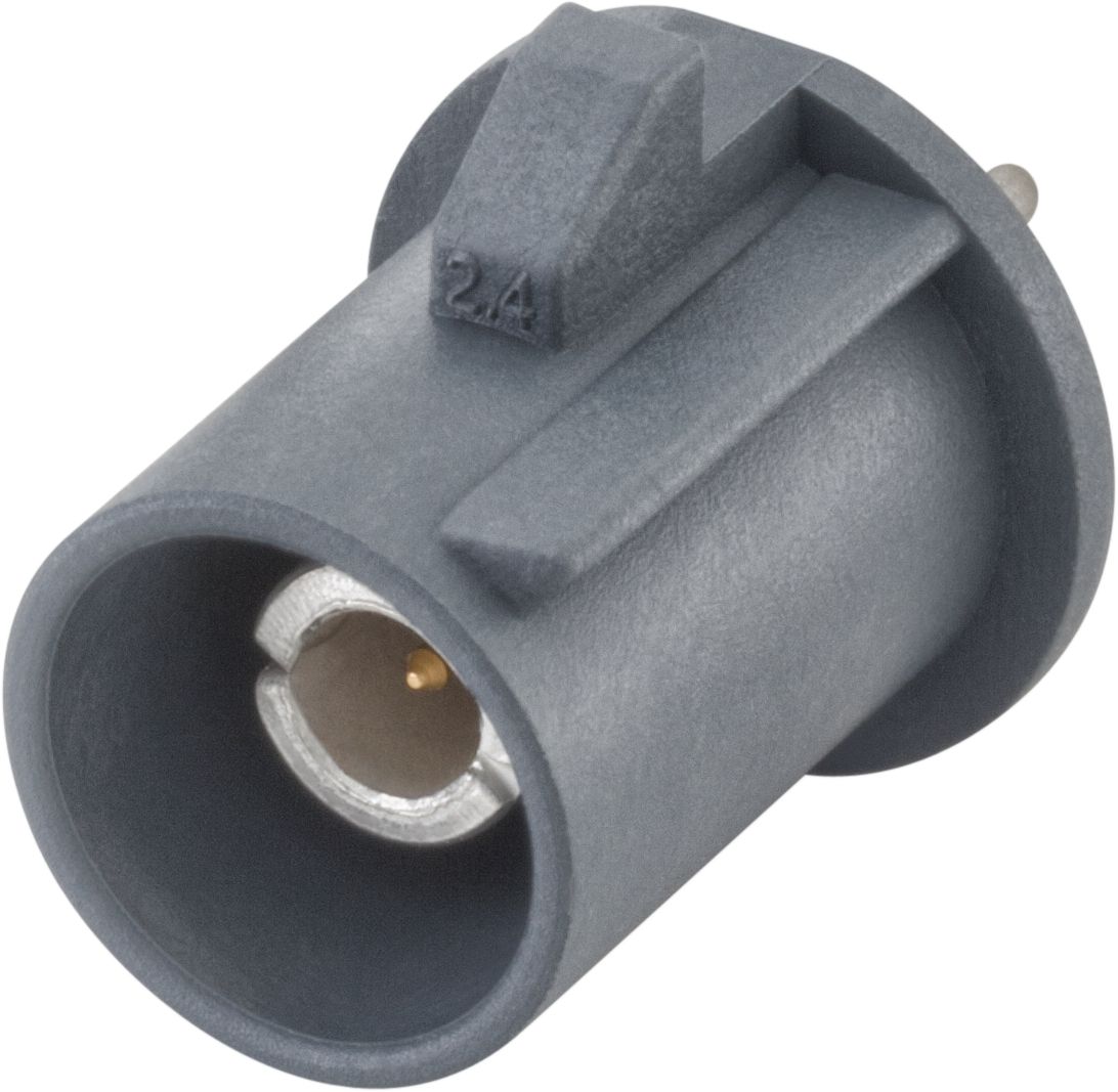 59S10K-40MT5-G The Rosenberger 59S10K-40MT5-G is a FAKRA series straight plug connector designed for PC-Board SMD Pin-in-Paste mounting. It features a single housing and grey color coding.