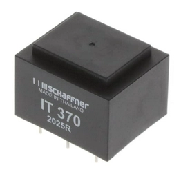 IT370 The Schaffner IT370 is a pulse transformer designed for data/voice coupling applications. It features a 300µH inductance and a 1:1 turns ratio.