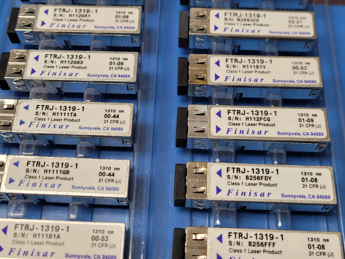 FTRJ-1319-1 The Finisar FTRJ-1319-1 is an SFF fiber optic transceiver module designed for high-speed bi-directional communication. It supports data rates up to 2.125 Gbit/sec at a 1310 nm wavelength.