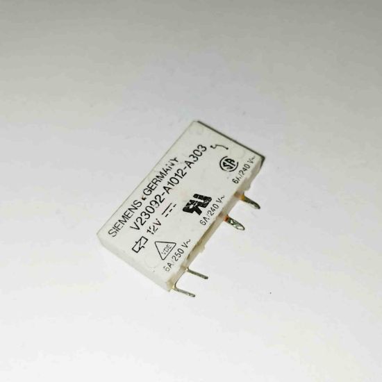 V23092-A1012-A303 The Siemens V23092-A1012-A303 is a relay featuring a 12V coil voltage and a 6A contact current rating with a 1NC configuration.