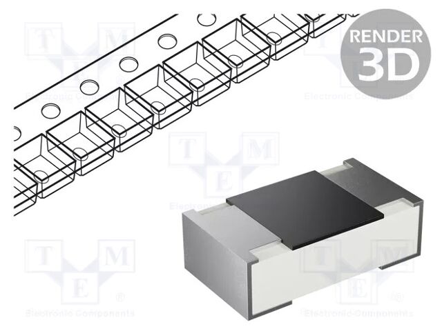 CQ03SAF2371T5E The Royal Ohm CQ03SAF2371T5E is a thick film resistor with a resistance of 2.37kΩ and a tolerance of ±1%. It is rated for 62.5mW power and conforms to the AEC-Q200 standard.