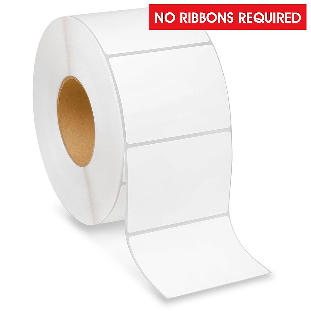 S-8004 ULINE S-8004 are industrial direct thermal labels measuring 4 x 3 inches. They feature a matte finish paper stock with permanent emulsion acrylic adhesive.