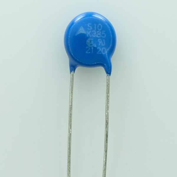 S10K385 The EPCOS S10K385 is a radial varistor designed for through-hole mounting. It features a voltage rating of 385V RMS.