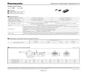 ECA1EM102B The Panasonic Electronic Components ECA1EM102B is a radial aluminum electrolytic capacitor with a capacitance of 1000uF and a voltage rating of 25V. It is designed for general-purpose applications.