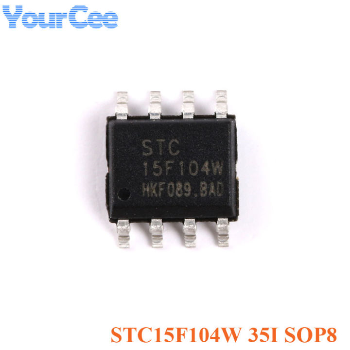 STC15F104W-35I-SOP8 The STC15F104W-35I-SOP8 is a microcontroller from STC MICROWAVE featuring a 1T 8051 core in an SOP-8 package. It is RoHS3 Compliant and has an MSL of 1.