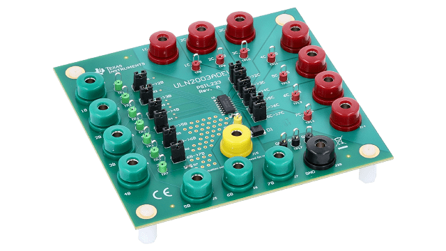 ULN2003A The Texas Instruments ULN2003A is a high-voltage, high-current Darlington transistor array. It features seven NPN Darlington pairs with common-cathode clamp diodes for switching inductive loads.