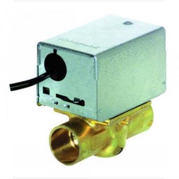 V4043B-1059 The Honeywell V4043B-1059 is a 240V motorized zone valve designed for controlling the flow of hot or chilled water. It features a 1/2" sweat connection and a maximum differential pressure rating of 20 psi.