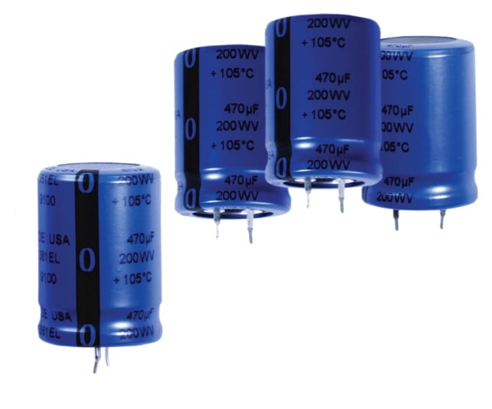 381LQ471M400A032 The Cornell Dubilier 381LQ471M400A032 is a 470μF, 400V radial aluminum electrolytic capacitor from the 381LQ series. It offers a long life and high capacitance.