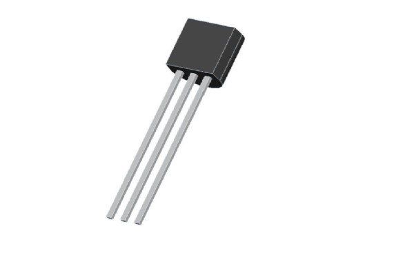 2N5401 PNP bipolar transistor with 150V collector-emitter breakdown voltage and 600mA collector current. Available in through-hole TO-92 package.