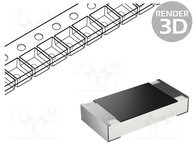1206W4F0000T5E This Royal Ohm 1206W4F0000T5E is a thick film chip resistor with 0 Ohm resistance and ±1% tolerance. It is designed for surface mount applications.