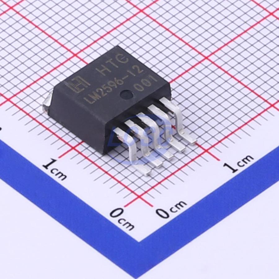 LM2596R-12 The HTC LM2596R-12 is a popular step-down switching regulator IC capable of sourcing up to 3A of continuous current. It operates with an input voltage range from 4.5V to 40V.