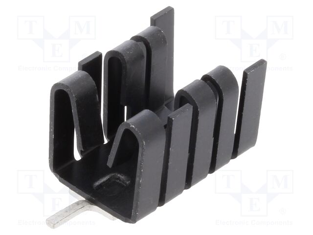 FK 237 SA 220 V The Fischer FK 237 SA 220 V is an extruded heatsink designed for thermal management. It features a black anodized aluminum construction.