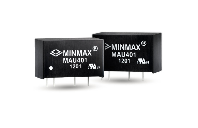 MAU412 The MINMAX MAU412 is a 1W isolated DC-DC converter designed for medical and safety-critical applications. It features 3000VAC reinforced isolation and operates within a wide temperature range.