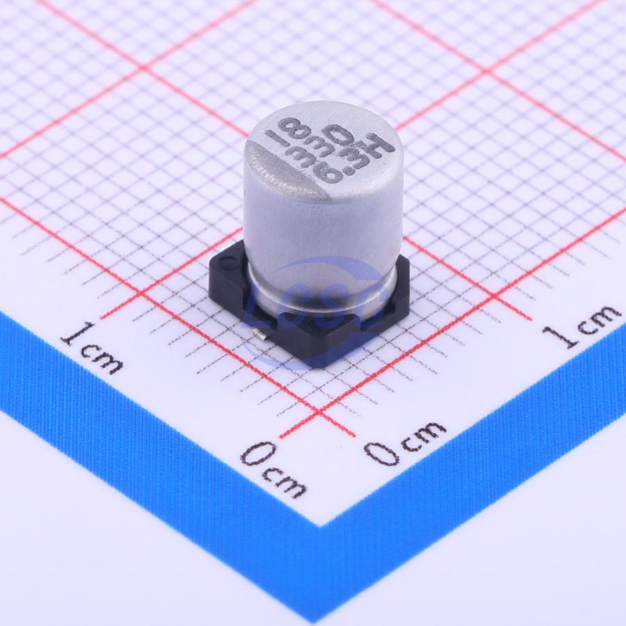 VZH331M0JTR-0607 The Lelon VZH331M0JTR-0607 is an Aluminium Electrolytic Capacitor with a capacitance of 330µF and a voltage rating of 6.3V. It is designed for SMD mounting.