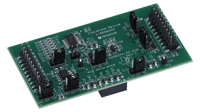 ADS8344E The ADS8344E is a 16-bit, 100-kSPS, 8-channel successive approximation register (SAR) analog-to-digital converter from Texas Instruments. It features a SPI serial interface and operates from a single 2.7V to 5.25V supply.