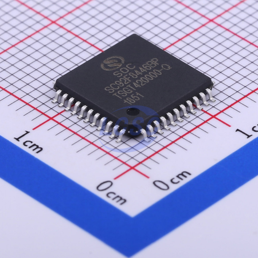 SC92F8446BP44R The SC92F8446BP44R is a microcontroller from System-On-Chip (SOC) Technologies. It is RoHS3 compliant and has an MSL rating of 1.