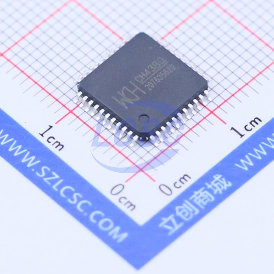 CH438Q The CH438Q is an RS-232 interface IC manufactured by Qin Heng. It offers a data rate of 4Mbps and operates with supply voltages of 3.3V and 5V.
