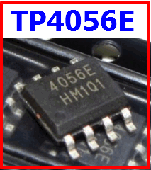 TP4056E The TP4056E is a linear Li-Ion battery charger IC from TP, capable of charging at up to 1000mA. It is housed in a compact SOP-8 package.