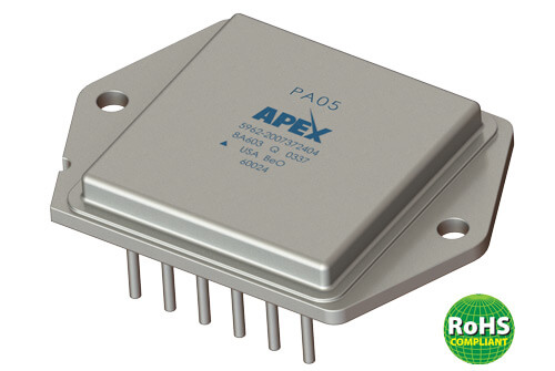 PA05 The Apex Tool Group PA05 is a high-performance power operational amplifier. It delivers 30A of output current and operates up to 100V supply voltage.