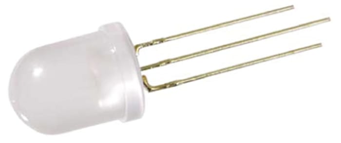 L-799-SRSGW-CC The Kingbright L-799SRSGW-CC is a through-hole dual color LED emitting Green and Red light. It offers a luminous intensity of 200 mcd and a 50° viewing angle.