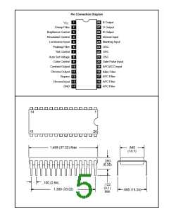 NTE1416 The NTE1416 is an integrated circuit from NTE Electronics designed for NTSC color TV processing. It operates with a 12V supply voltage and handles chrominance and luminance signals.