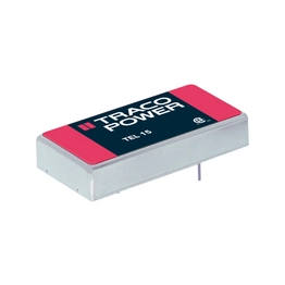 TEL15-2423 The Traco Power TEL 15-2423 is a 15W DC-DC converter with an input voltage range of 18-36V DC and dual outputs of ±15V DC. It offers 500mA output current per channel and 1.5kV isolation.