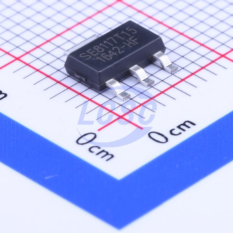 SE8117T15-HF-1.5V The Seaward SE8117T15-HF-1.5V is a fixed 1.5V LDO voltage regulator capable of delivering up to 1A of current. It is housed in a SOT-223 package.
