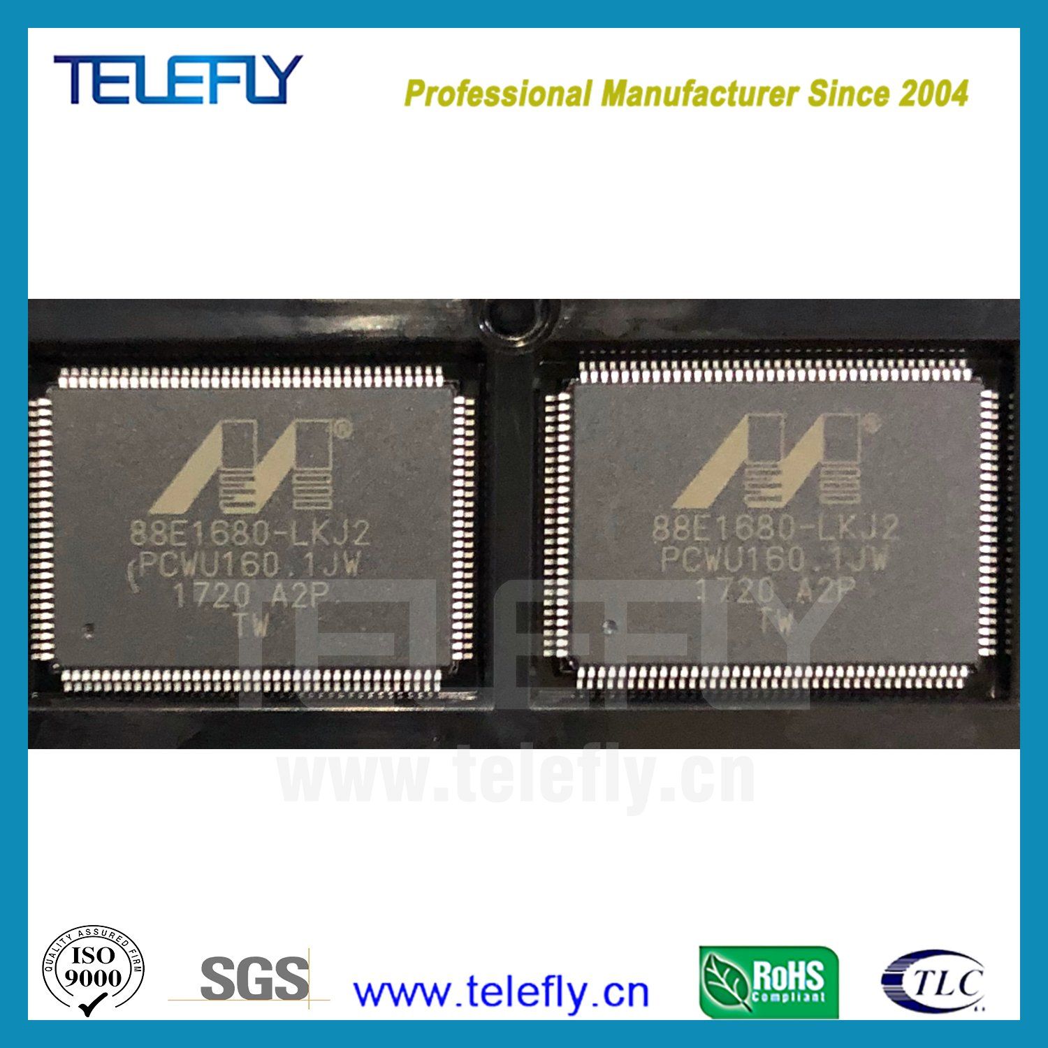 88E1680-A2-LKJ2C000 The Marvell 88E1680-A2-LKJ2C000 is an 8 Port EEE GbE PHY switch chip. It features a LQFP128 package and is RoHS3 compliant.