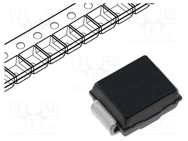 SMBJ8.0AE3TR The Microsemi Corporation SMBJ8.0AE3TR is a unidirectional TVS diode designed for transient voltage suppression. It features a peak pulse power dissipation of 0.6kW and a breakdown voltage of 8.89V.