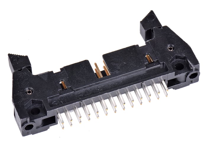 3429-6202RB The 3M 3429-6202RB is a 26-position, straight, shrouded PCB header with a 2.54mm pitch. It features through-hole mounting and a copper alloy contact material plated with gold.